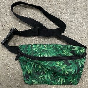 Fydelity Marijuana Weed Leaf Slim Adjustable Festival Fanny Pack